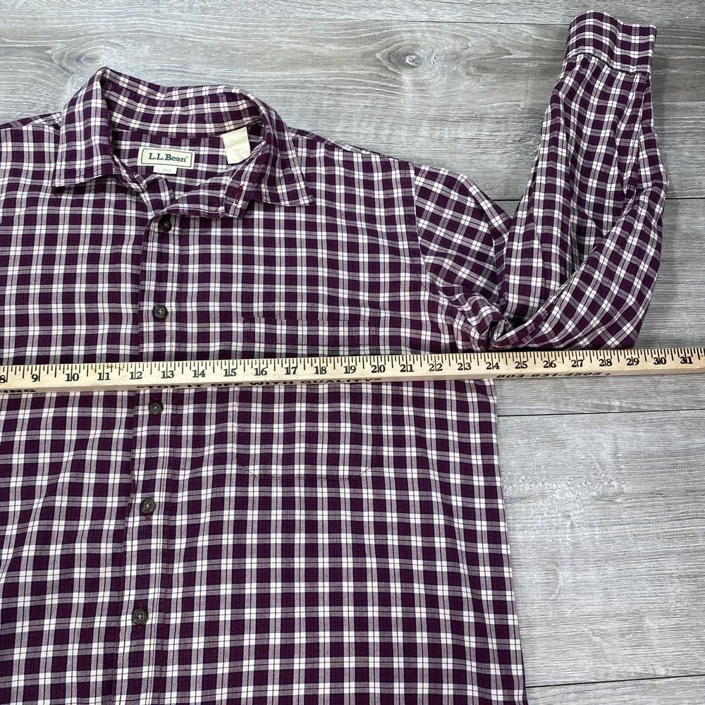 Vintage LL Bean Shirt Mens L Made USA Plaid Button Down Long‎ Sleeve Casual